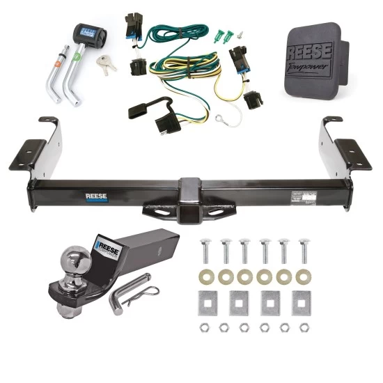 Reese Trailer Tow Hitch For 03-20 Chevy Express GMC Savana Van Deluxe Package Wiring 2" Ball and Lock