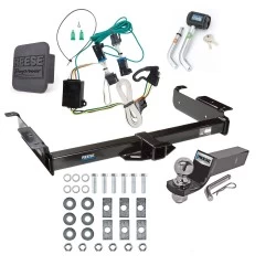 Reese Trailer Tow Hitch For 00-02 Chevrolet Express GMC Savana 1500 2500 3500 Deluxe Package Wiring 2" Ball and Lock