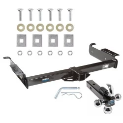 Reese Trailer Tow Hitch Receiver For 96-27 Chevy Express GMC Savana Van Except Cutaway Models w/Tri-Ball Triple Ball 1-7/8" 2" 2-5/16"