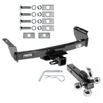 Reese Trailer Tow Hitch Receiver For 83-11 Ford Ranger 94-09 Mazda B Series w/Tri-Ball Triple Ball 1-7/8" 2" 2-5/16"