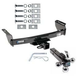Reese Trailer Tow Hitch Receiver For 83-11 Ford Ranger 94-09 Mazda B Series w/Tri-Ball Triple Ball 1-7/8" 2" 2-5/16"