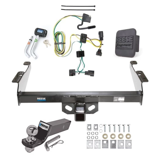 Reese Trailer Tow Hitch For 95-02 Dodge Ram 1500 2500 3500 Standard or Step Bumper Deluxe Package Wiring 2" Ball and Lock