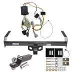 Custom Fit Trailer Hitch Wiring Harness (Plug & Play) 2" Drop Ball-Mount w/ Pin/Clip 2" Chrome Ball Installation Hardware Installation Instructions 44148 74219 21536 Reese Trailer Tow Hitch 98-04 Nissan Frontier Complete Package Wiring and Reese Trailer Tow Hitch For 98-04 Nissan Frontier Complete Package w/ Wiring and 2" Ball
