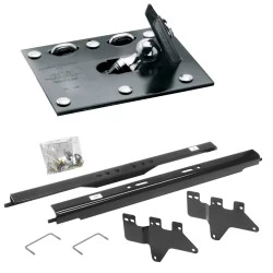 Draw-Tite Gooseneck Trailer Hitch for 99-10 Chevy GMC Silverado Sierra 2500 07-10 3500 Fold Down Plate w/ Custom Brackets Under Bed Rails 2-5/16" Ball