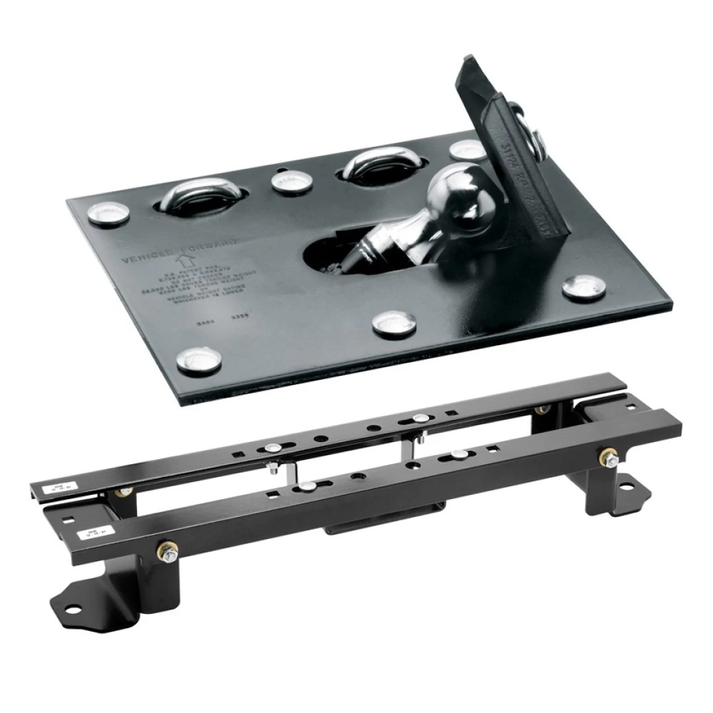 Draw-Tite Gooseneck Trailer Hitch for 2007-2019 Toyota Tundra Fold Down Plate w/ Custom Brackets Under Bed Rails 2-5/16" Ball