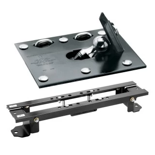Draw-Tite Gooseneck Trailer Hitch for 2007-2019 Toyota Tundra Fold Down Plate w/ Custom Brackets Under Bed Rails 2-5/16" Ball