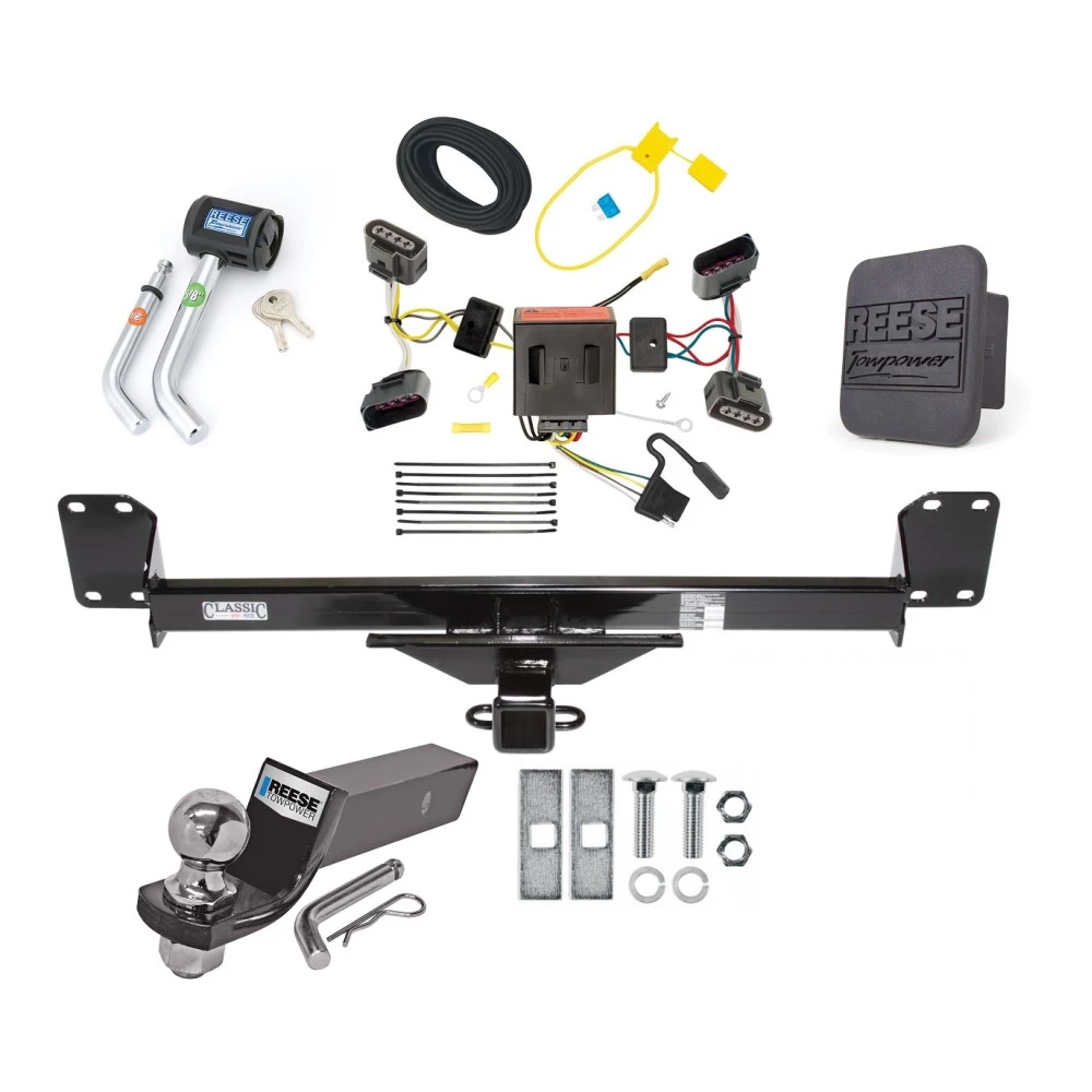 Reese Trailer Tow Hitch For 04-10 Volkswagen Touareg Deluxe Package Wiring 2" Ball and Lock