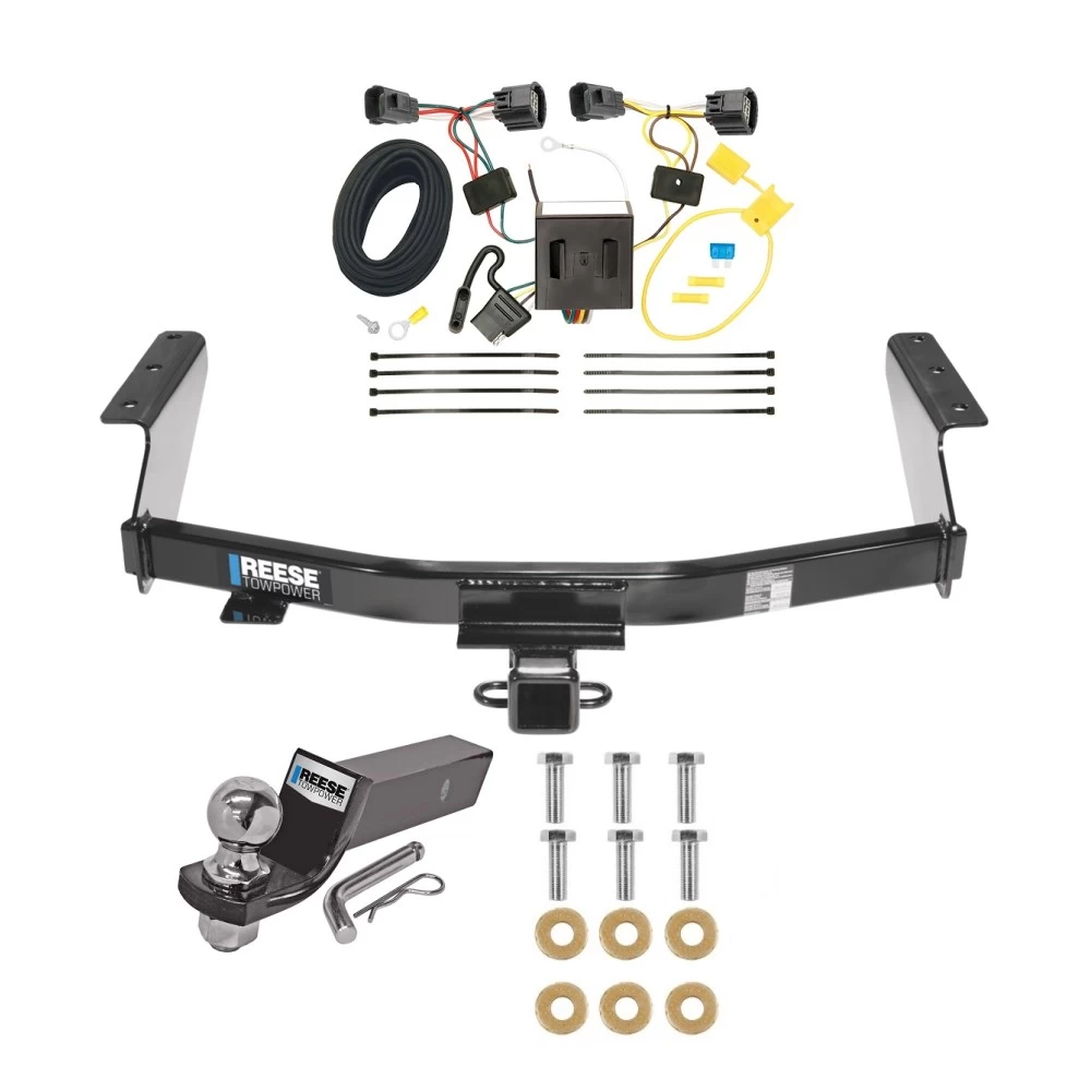 Custom Fit Trailer Hitch Wiring Harness (Plug & Play) 2" Drop Ball-Mount w/ Pin/Clip 2" Chrome Ball Installation Hardware Installation Instructions 44559 85787 21536 Reese Trailer Tow Hitch 07-11 Dodge Nitro Complete Package Wiring and 2&am Reese Trailer Tow Hitch For 07-11 Dodge Nitro Complete Package w/ Wiring and 2" Ball