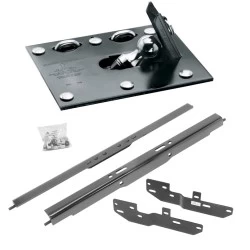 Draw-Tite Gooseneck Trailer Hitch for 2011-2019 Chevy Silverado GMC Sierra 2500 HD 3500 HD Fold Down Plate w/ Custom Brackets Under Bed Rails 2-5/16" Ball Excluding OEM Tow Prep