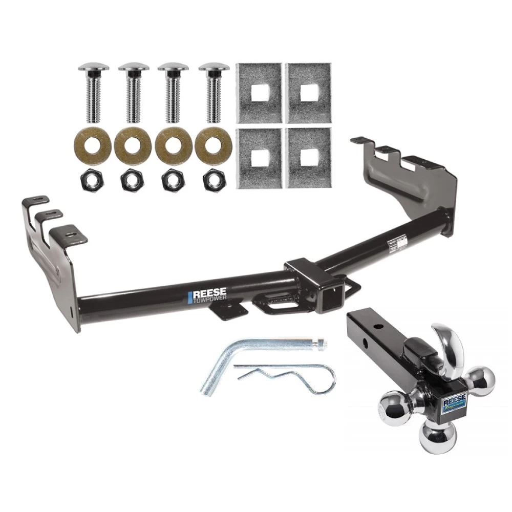 Reese Trailer Tow Hitch Receiver For 99-13 Chevy Silverado GMC Sierra 1500 2007 Classic 99-04 2500 LD 01-06 1500 HD w/Tri-Ball Triple Ball 1-7/8" 2" 2-5/16"