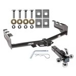 Reese Trailer Tow Hitch Receiver For 99-13 Chevy Silverado GMC Sierra 1500 2007 Classic 99-04 2500 LD 01-06 1500 HD w/Tri-Ball Triple Ball 1-7/8" 2" 2-5/16"