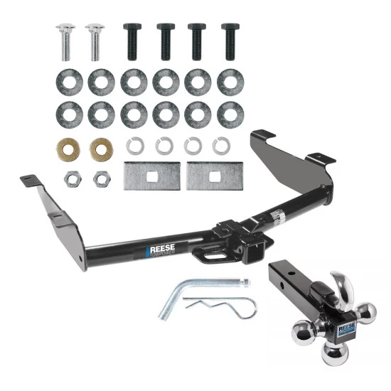 Reese Trailer Tow Hitch Receiver For 01-10 Chevy Silverado GMC Sierra 2500 3500 HD 2007 Classic, 6-1/2 & 8 Foot Bed w/Tri-Ball Triple Ball 1-7/8" 2" 2-5/16"
