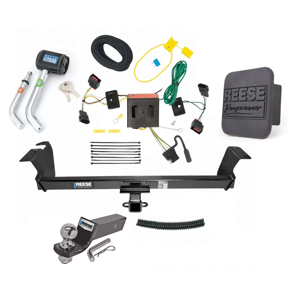 Reese Trailer Tow Hitch For 08-10 Chrysler Town and Country Dodge Grand Caravan Deluxe Package Wiring 2" Ball and Lock