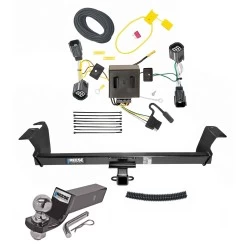 Tow Package For 11-16 Chrysler Town and Country 21-21 Grand Caravan 11-20 Dodge Grand Caravan 12-15 RAM C/V Trailer Hitch w/ Wiring 2" Drop Mount 2" Ball 2" Receiver Reese