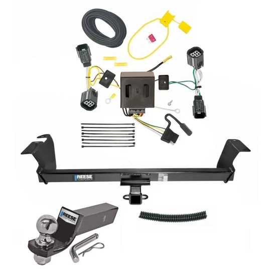 Tow Package For 11-16 Chrysler Town and Country 21-21 Grand Caravan 11-20 Dodge Grand Caravan 12-15 RAM C/V Trailer Hitch w/ Wiring 2" Drop Mount 2" Ball 2" Receiver Reese