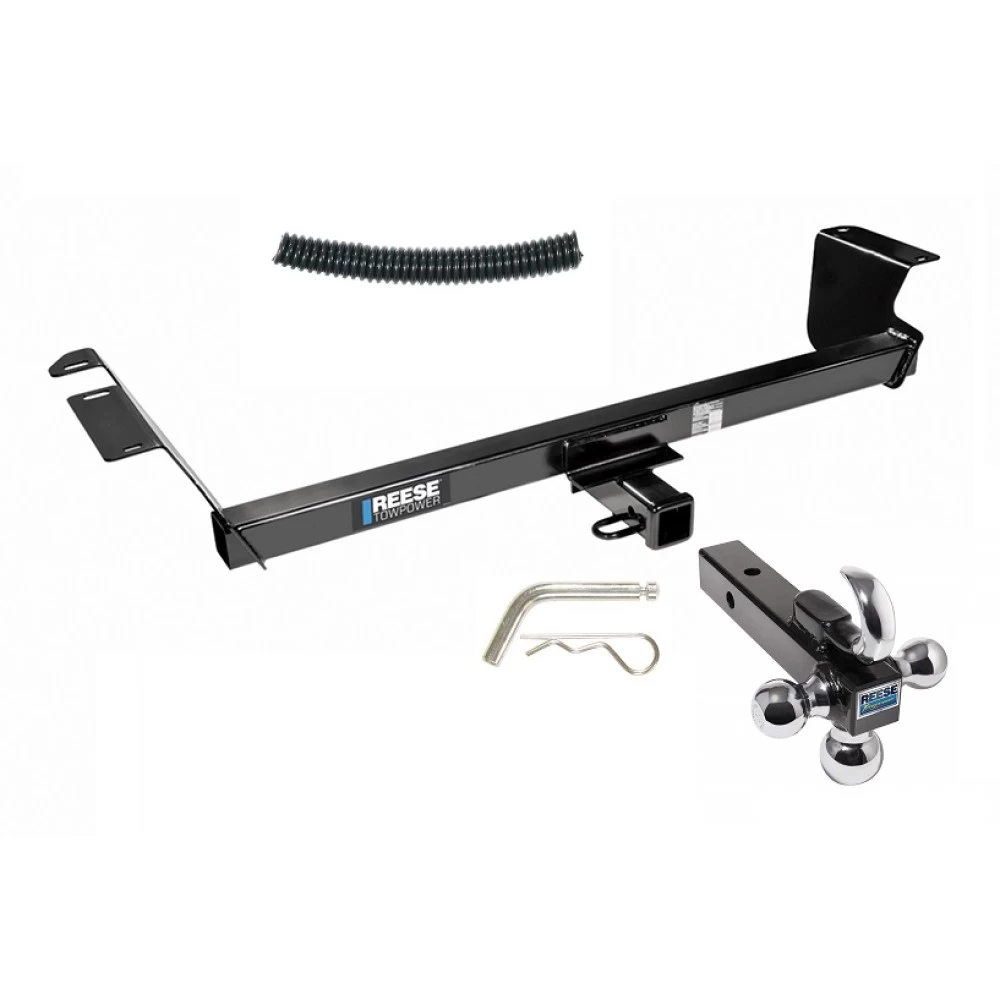 Reese Trailer Tow Hitch Receiver For 08-20 Dodge Grand Caravan 08-16 Chrysler Town and Country 2021 Grand Caravan 12-15 Ram C/V 09-14 VW Routan w/Tri-Ball Triple Ball 1-7/8" 2" 2-5/16"