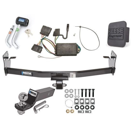 Reese Trailer Tow Hitch For 04-12 Chevrolet Colorado GMC Canyon 06-08 Isuzu I-Series Pickup Deluxe Package Wiring 2" Ball and Lock