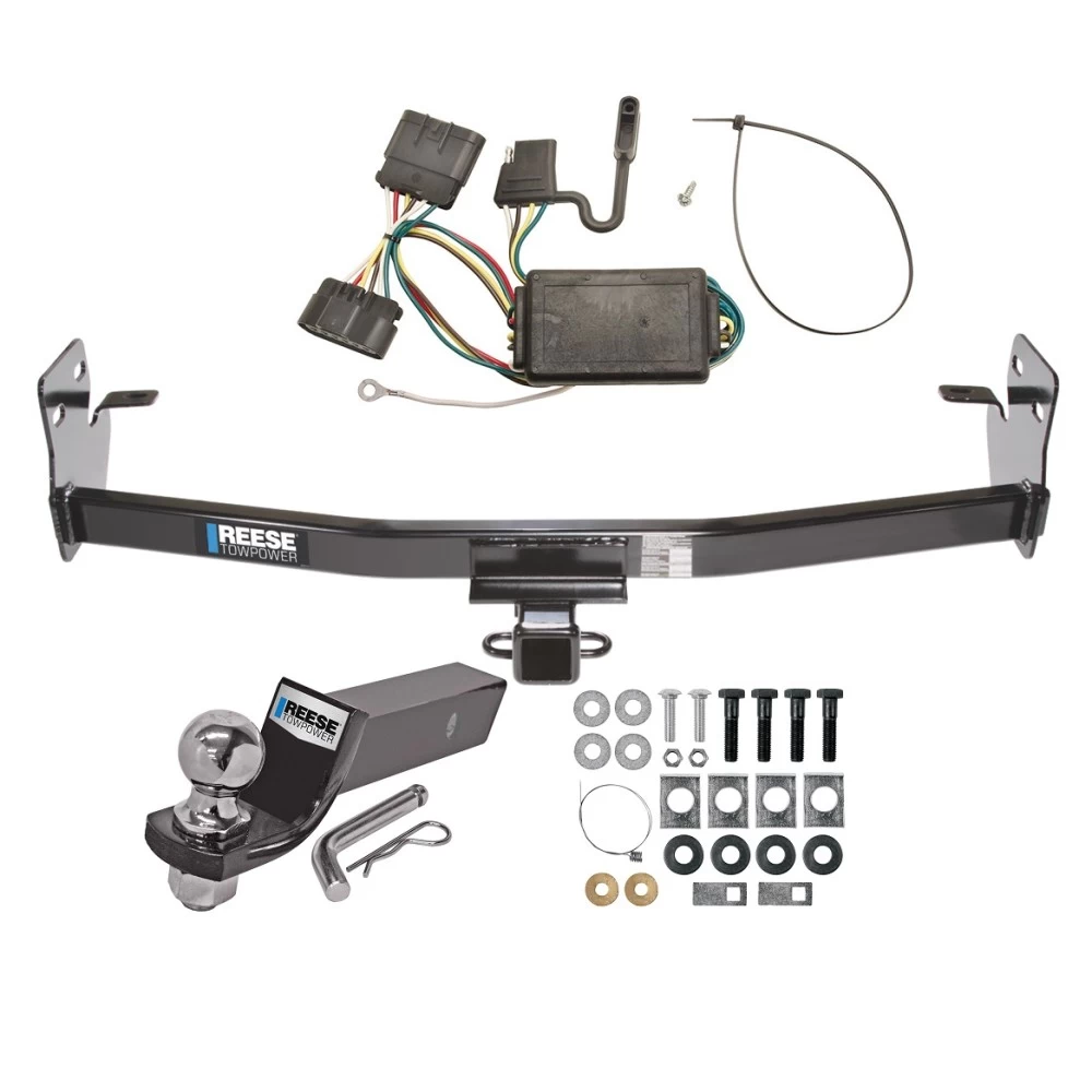 Tow Package For 04-12 Chevrolet Colorado GMC Canyon 06-08 Isuzu I-Series Pickup Trailer Hitch w/ Wiring 2" Drop Mount 2" Ball 2" Receiver Reese