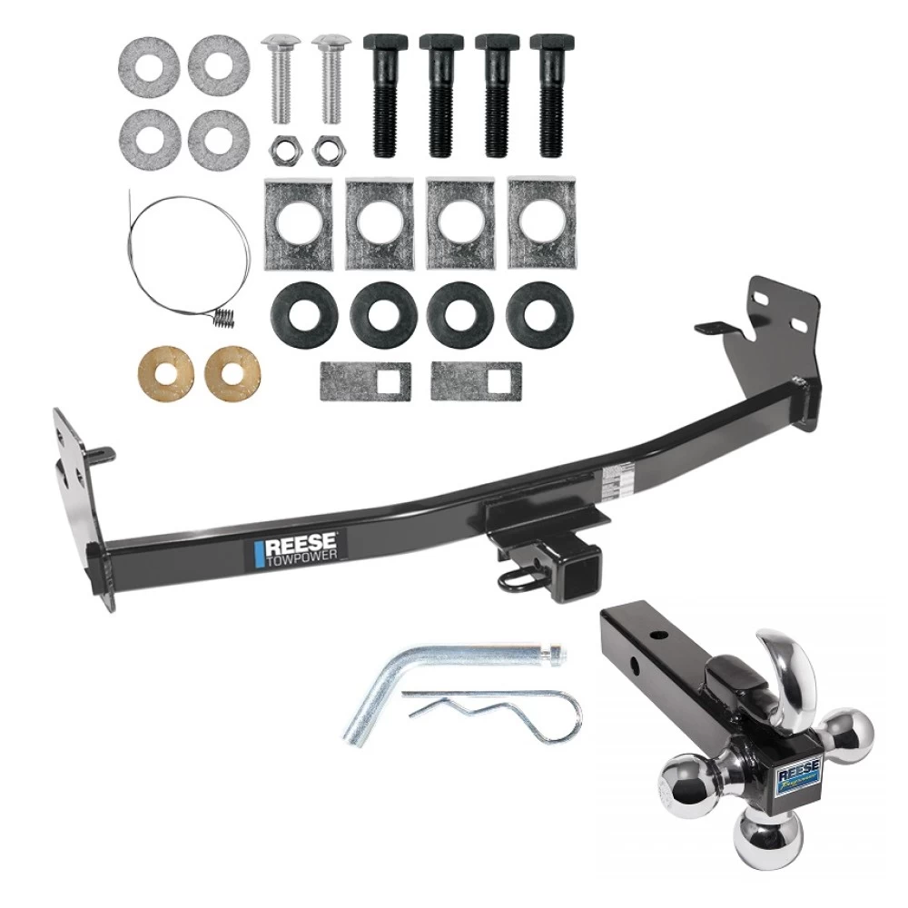 Reese Trailer Tow Hitch Receiver For 04-12 Chevy Colorado GMC Canyon 06-08 Isuzu I-Series Pickup w/Tri-Ball Triple Ball 1-7/8" 2" 2-5/16"