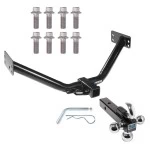 Reese Trailer Tow Hitch Receiver For 07-13 Acura MDX w/o Full Size Spare or Sport Bumper w/Tri-Ball Triple Ball 1-7/8" 2" 2-5/16"