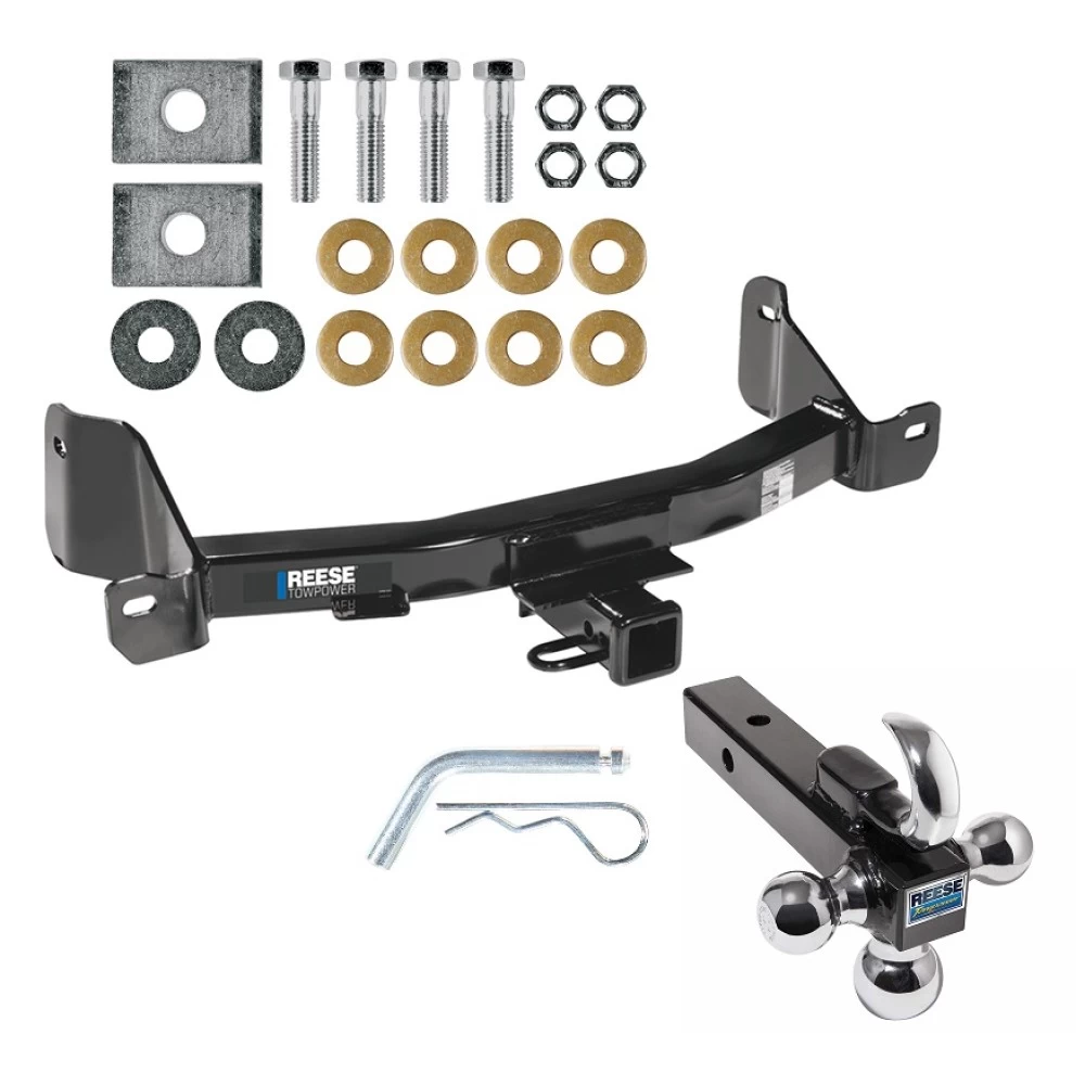 Reese Trailer Tow Hitch Receiver For 09-14 F-150 10-14 Raptor w/o OEM Hitch w/Tri-Ball Triple Ball 1-7/8" 2" 2-5/16"