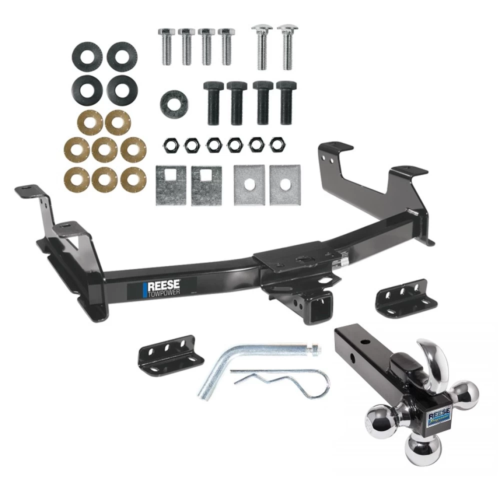 Reese Trailer Tow Hitch Receiver For 11-14 Chevy Silverado GMC Sierra 2500 3500 HD w/Tri-Ball Triple Ball 1-7/8" 2" 2-5/16"