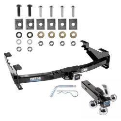 Reese Trailer Tow Hitch Receiver For 01-10 Chevy Silverado GMC Sierra 2500 3500 HD 2007 Classic, 6-1/2 & 8 Foot Bed w/Tri-Ball Triple Ball 1-7/8" 2" 2-5/16"