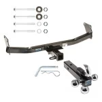 Reese Trailer Tow Hitch Receiver For 07-17 Jeep Compass Patriot w/Tri-Ball Triple Ball 1-7/8" 2" 2-5/16"