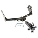 Reese Trailer Tow Hitch Receiver For 11-26 Dodge Durango 14-21 Jeep Grand Cherokee EcoDiesel w/Tri-Ball Triple Ball 1-7/8" 2" 2-5/16"