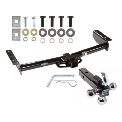 Reese Trailer Tow Hitch Receiver For 00-06 Chevy Avalanche Suburban Tahoe GMC Yukon 2002 Escalade w/Tri-Ball Triple Ball 1-7/8" 2" 2-5/16"