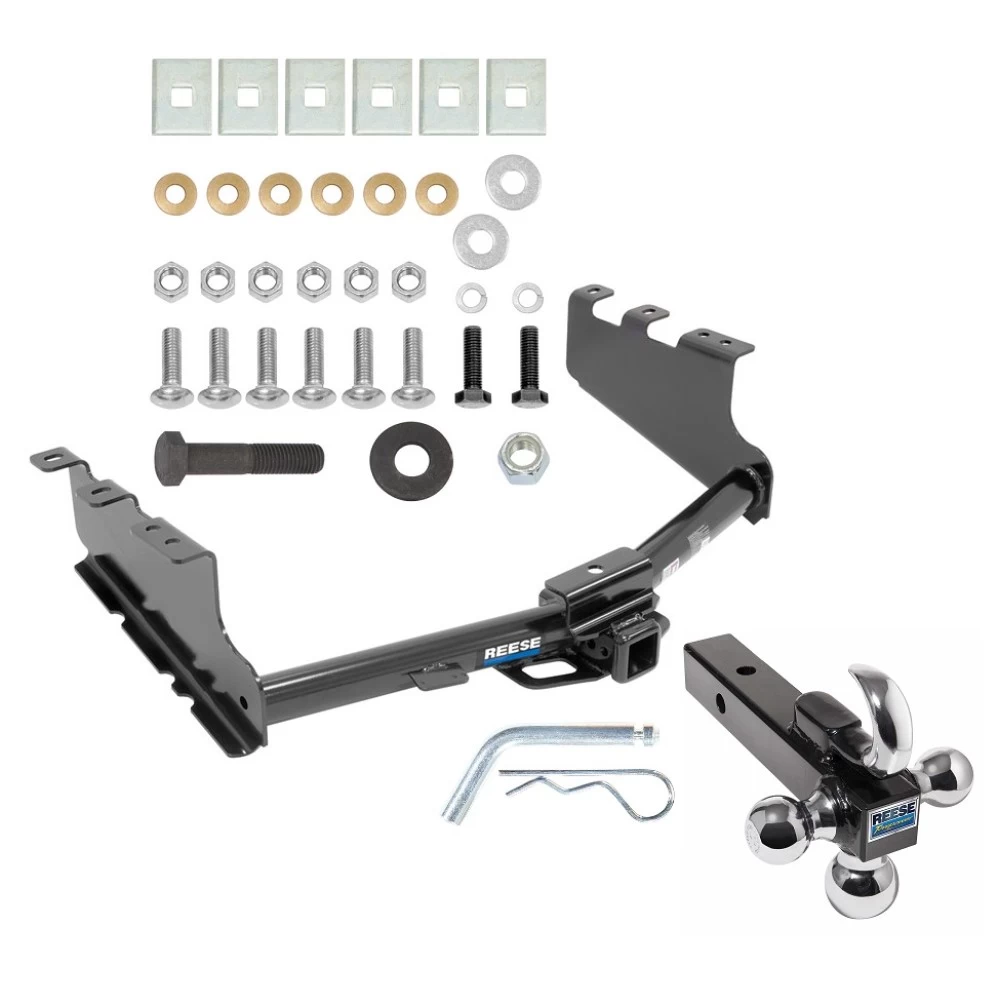 Reese Trailer Tow Hitch Receiver For 14-18 Chevy Silverado GMC Sierra 1500 2019 LD Legacy w/Tri-Ball Triple Ball 1-7/8" 2" 2-5/16"