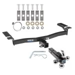 Reese Trailer Tow Hitch Receiver For 07-14 Ford Edge 07-15 Lincoln MKX w/Tri-Ball Triple Ball 1-7/8" 2" 2-5/16"