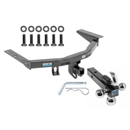 Reese Trailer Tow Hitch Receiver For 14-20 Acura MDX 16-22 Honda Pilot w/Tri-Ball Triple Ball 1-7/8" 2" 2-5/16"