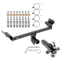 Reese Trailer Tow Hitch Receiver For 15-24 Ford Edge 16-18 Lincoln MKX 19-23 Nautilus w/Tri-Ball Triple Ball 1-7/8" 2" 2-5/16"