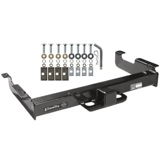 Class 5 2-1/2" Receiver Hitch For 03-14 Chevy Express GMC Savana 1500 03-25 2500 3500 w/ Tekonsha Prodigy P3 Trailer Brake Control 7-Way RV Wiring Breakaway Battery Charger Complete System Receiver 2-5/16" Tow Ball