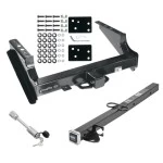 Class 5 Trailer Tow Hitch For 99-16 Ford F-250 F-350 08-16 F-450 Super Duty Standard Bed & Bumper w/ 24" or 34" Extension and Towing Lock