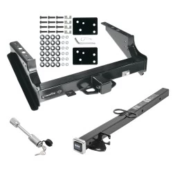 Class 5 Trailer Tow Hitch For 99-16 Ford F-250 F-350 08-16 F-450 Super Duty Standard Bed & Bumper w/ 24" or 34" Extension and Towing Lock