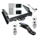 Class 5 Trailer Tow Hitch For 99-16 Ford F-250 F-350 08-16 F-450 Super Duty Standard Bed & Bumper w/ 2-5/16" and 2" Ball 10" Long 3" Drop Draw Bar and Towing Lock