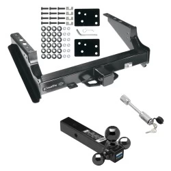 Class 5 Trailer Tow Hitch For 99-16 Ford F-250 F-350 08-16 F-450 Super Duty Standard Bed & Bumper w/ 1-7/8" 2" 2-5/16" Tri-Tow-Ball Mount and Towing Lock
