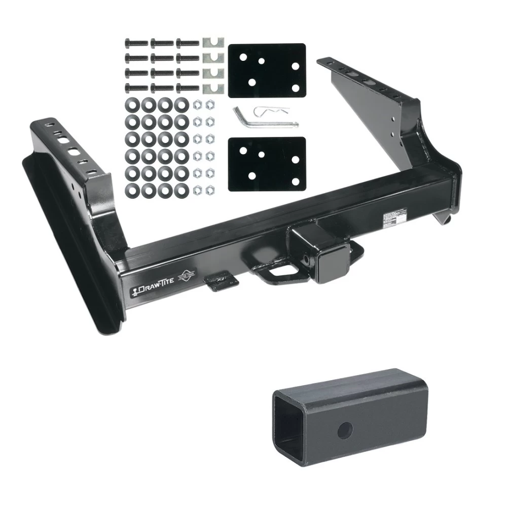 Class 5 Trailer Tow Hitch For 99-16 Ford F-250 F-350 08-16 F-450 Super Duty Standard Bed & Bumper w/ 2-1/2" to 2" Ball Receiver Opening Reducer