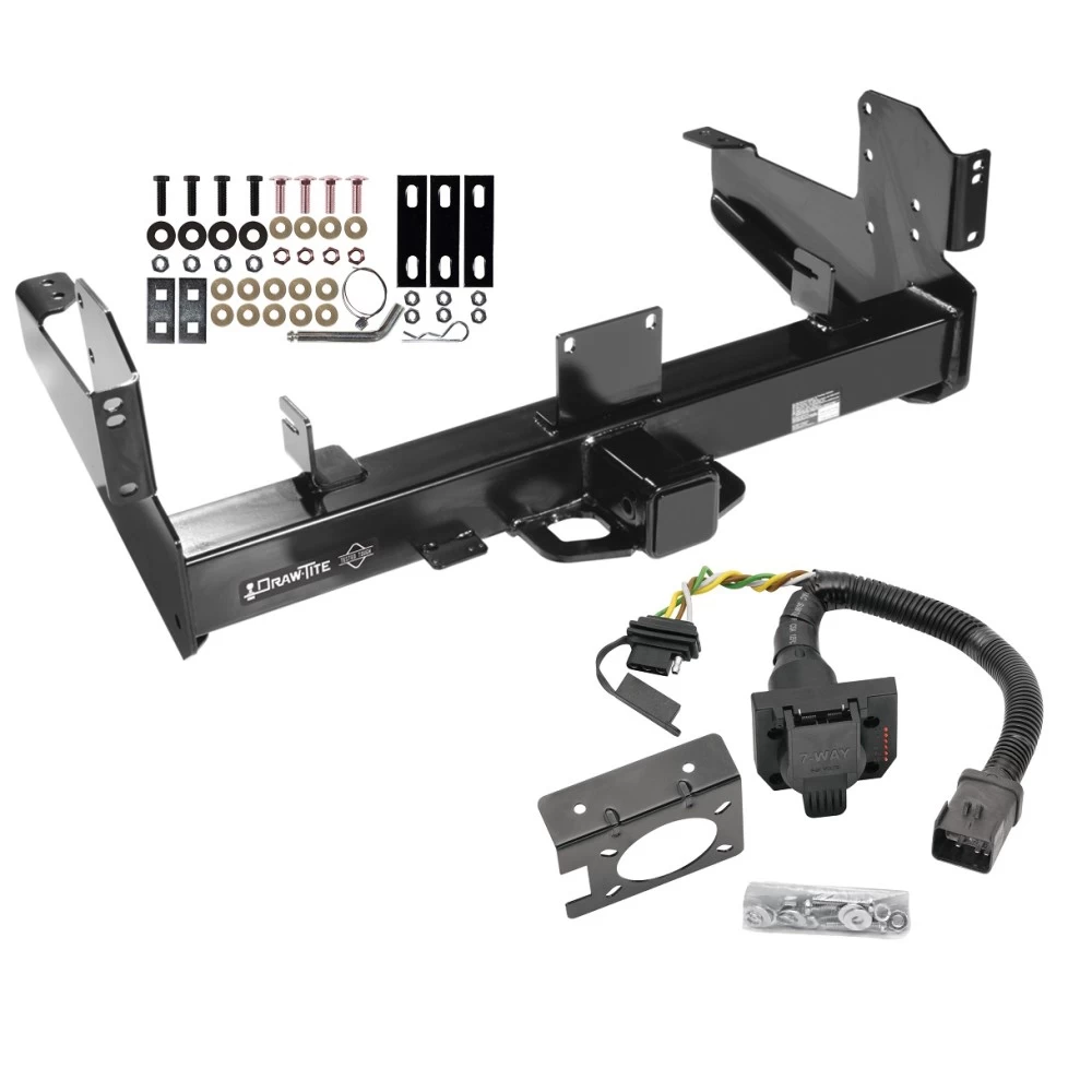 Class 5 Trailer Hitch w/ 7-Way Wiring Harness Kit For 03-09 Dodge Ram 2500 3500 w/ Factory Hitch w/ Tow Prep PKG
