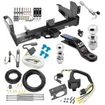 Class 5 Trailer Tow Hitch For 03-25 Dodge RAM 2500 3500 w/ 7-Way Wiring 2-5/16" and 2" Ball 10" Long 3" Drop Draw Bar and Towing Lock