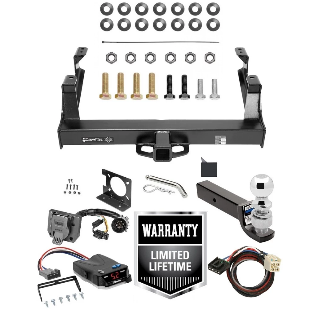 Class 5 Trailer Hitch w/ Brake Control For 15-19 Chevy Silverado GMC Sierra 2500 3500 HD Exc Cab & Chassis w/ Plug Play Wiring 2- 5/16" Ball 3" Drop Mount 7-Way Pin Blade RV Controller Class 5 Trailer Hitch w/ Brake Control For 15-19 Chevy Silverado GMC Sierra 2500 3500 HD Exc Cab & Chassis w/ Plug Play Wiring 2- 5/16" Ball 3" Drop Mount 7-Way Pin Blade RV Controller