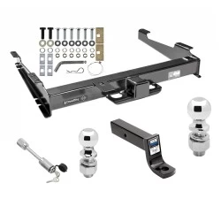 Class 5 Trailer Tow Hitch For 00-06 Chevy Suburban 00-06 GMC Yukon XL 2500 w/ 2-5/16" and 2" Balls 5" Drop Mount and Towing Lock