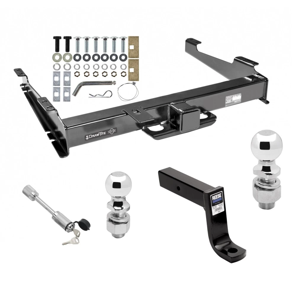 Class 5 Trailer Tow Hitch For 00-06 Chevy Suburban GMC Yukon XL 2500 w/ 2-5/16" and 2" Balls 7-3/4" Drop Mount and Towing Lock