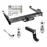 Class 5 Trailer Tow Hitch For 00-06 Chevy Suburban GMC Yukon XL 2500 w/ 2-5/16" and 2" Balls 7-3/4" Drop Mount and Towing Lock