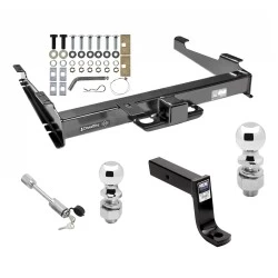 Class 5 Trailer Tow Hitch For 00-06 Chevy Suburban GMC Yukon XL 2500 w/ 2-5/16" and 2" Balls 7-3/4" Drop Mount and Towing Lock