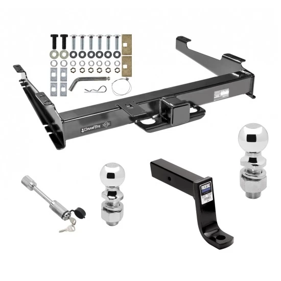 Class 5 Trailer Tow Hitch For 00-06 Chevy Suburban GMC Yukon XL 2500 w/ 2-5/16" and 2" Balls 7-3/4" Drop Mount and Towing Lock