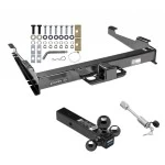 Class 5 Trailer Tow Hitch For 00-06 Chevy Suburban GMC Yukon XL 2500 w/ 1-7/8" 2" 2-5/16" Tri-Tow-Ball Mount and Towing Lock