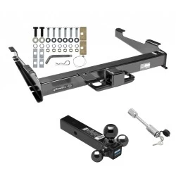 Class 5 Trailer Tow Hitch For 00-06 Chevy Suburban GMC Yukon XL 2500 w/ 1-7/8" 2" 2-5/16" Tri-Tow-Ball Mount and Towing Lock
